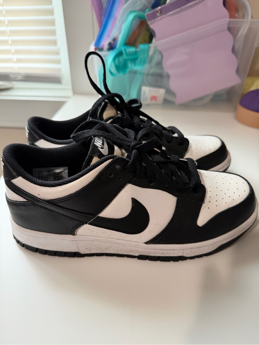 Nike Kids Black and White Low-Top Sneakers